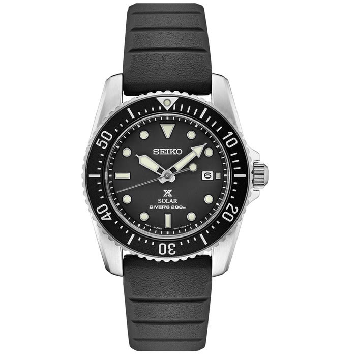 Seiko 38mm Prospex Solar Powered Dive Watch with 10-Month Power Reserve #SNE573