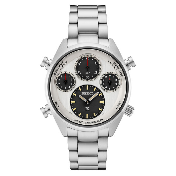 Seiko Prospex Speedtimer Solar 1/100 second Ltd Ed Chronograph with White Dial #SFJ009
