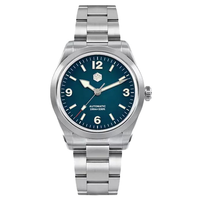 San Martin 38mm Automatic Sport Watch with Blue Gradient Dial #SN0107-A