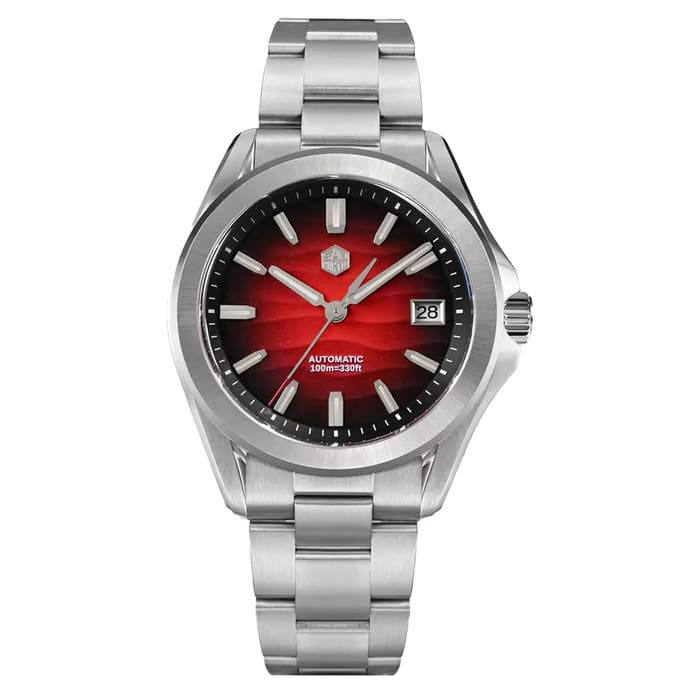 San Martin 39mm Automatic Watch with Red Desert Dial #SN0129-C