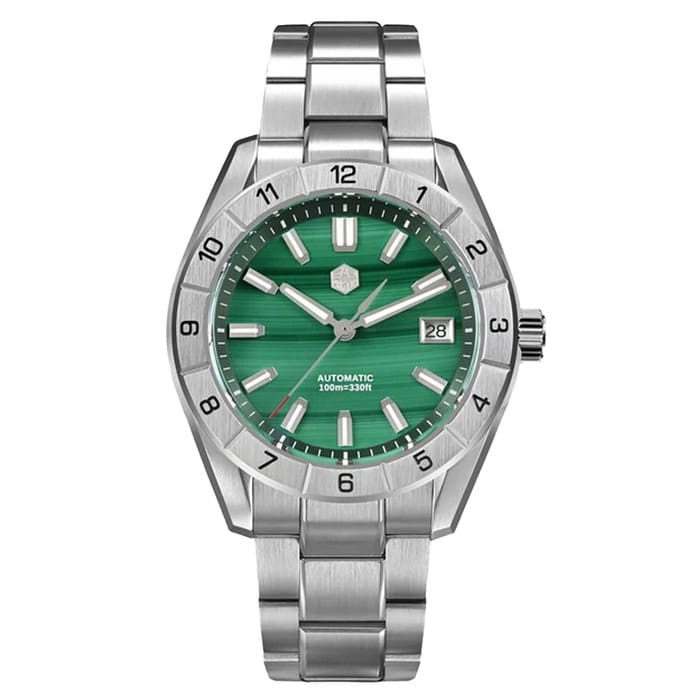 San Martin Automatic Dive Watch with Malachite Dial #SN0130-A