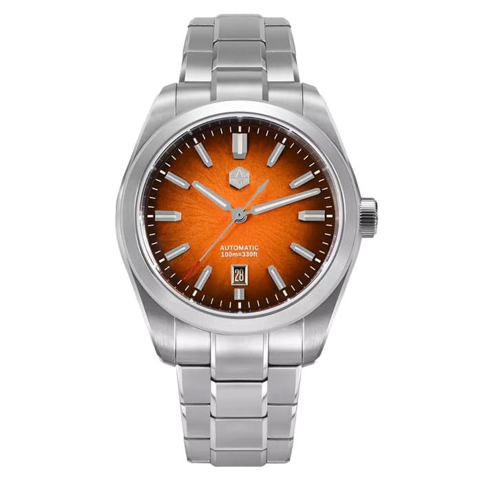 San Martin 42mm Dress Watch with Orange Degrading Dial #SN0144-D