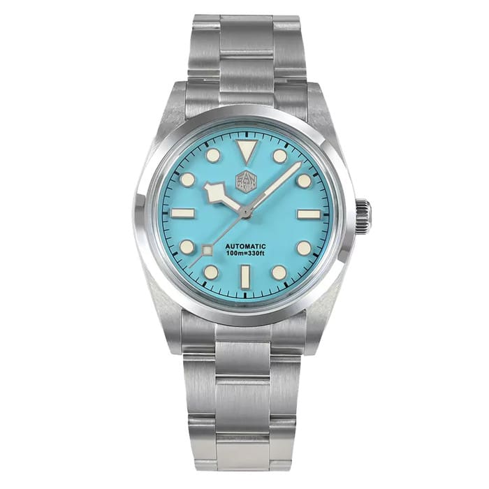 San Martin Automatic Dress Watch with Light Blue Dial #SN021-A