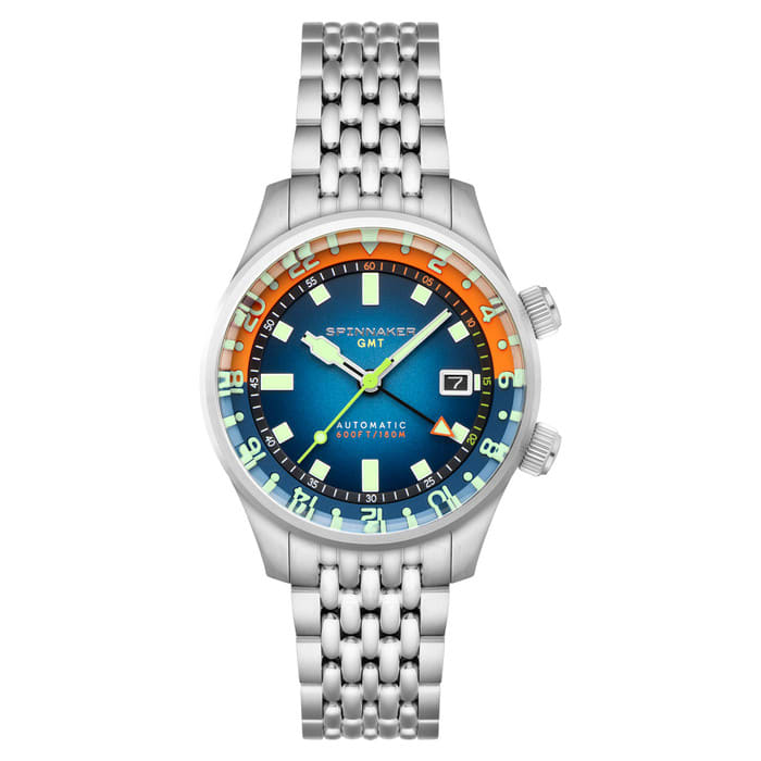 Spinnaker Bradner GMT Automatic watch with Orange Blue Dial #SP-5121-AA