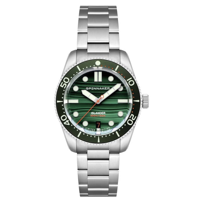 Spinnaker x Islander 39mm Croft with Green Malachite Dial #SP-5149-LIW33