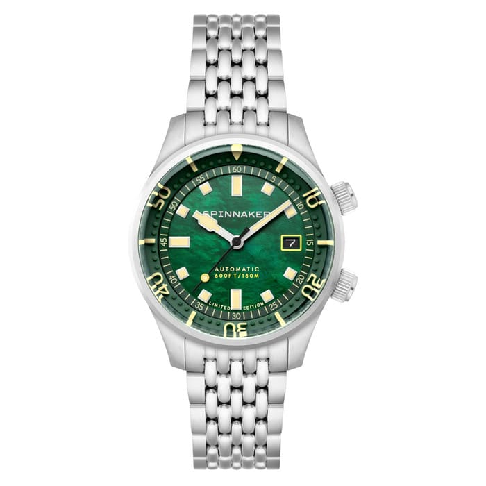 Spinnaker Bradner LE Pearl Diver Emerald Time Watch #SP-5158-11