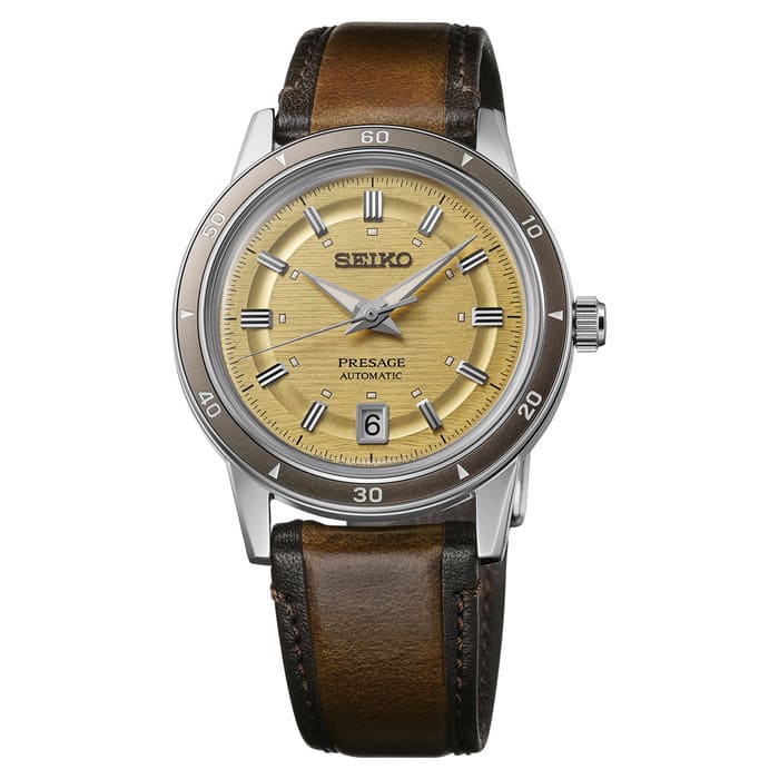 Seiko Presage 60s Style Automatic with Golden Dial #SRPL75