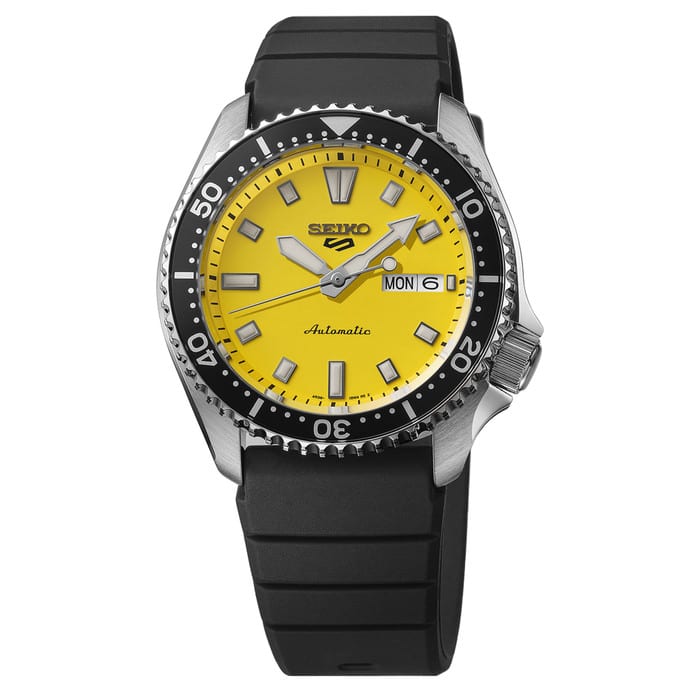 Seiko 5 Sports SKX Series with Yellow Dial #SRPL87