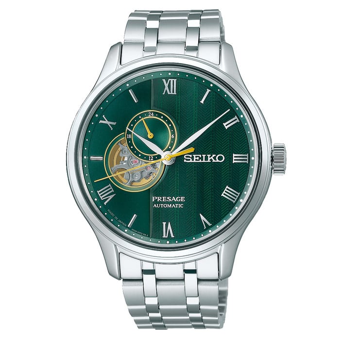 Seiko Presage Japanese Green Garden Automatic Dress Watch #SSA463