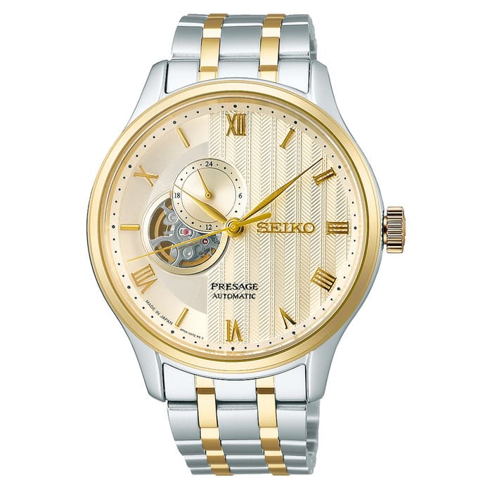 Seiko Presage Japanese Two-Tone Garden Automatic Dress Watch #SSA464