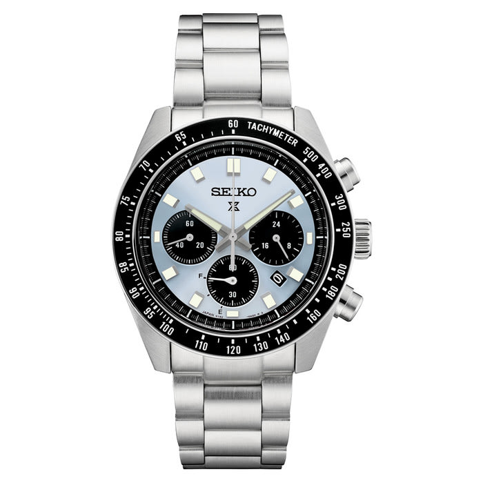 Seiko Prospex Speedtimer Solar Chronograph with Light Blue Dial #SSC935