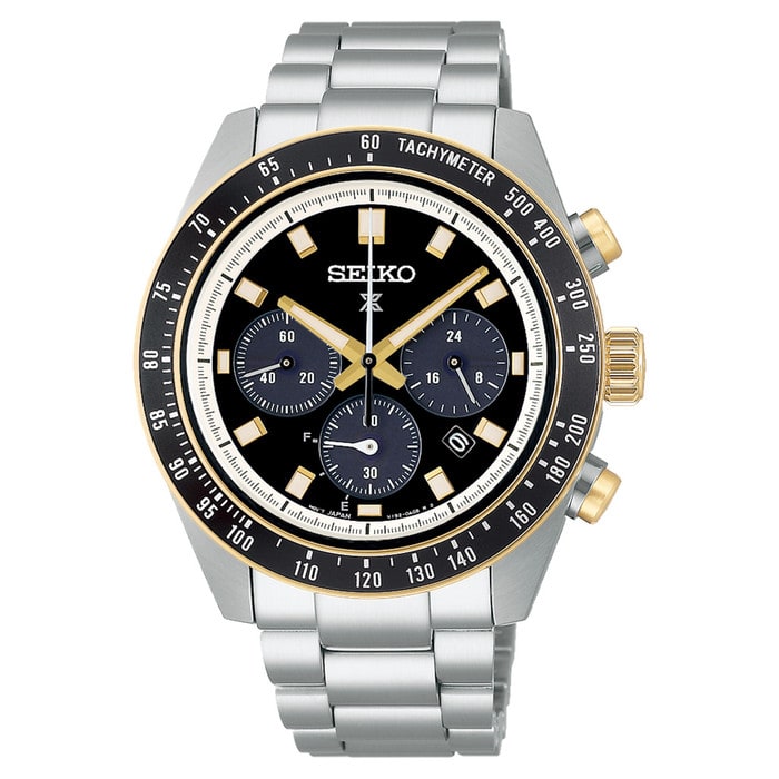 Seiko Prospex Speedtimer Solar Chronograph with Black Dial #SSC941