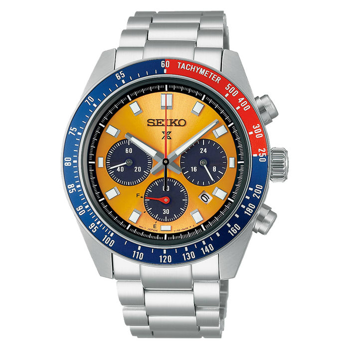 Seiko Prospex Speedtimer Solar Chronograph with Orange Sunray Dial #SSC947