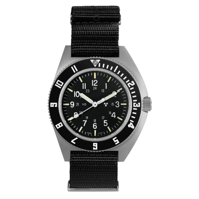 Marathon Swiss 41mm Steel Navigator (no date) with Tritium Tubes on DEFSTAN Nylon Strap #WW194001SS-0802